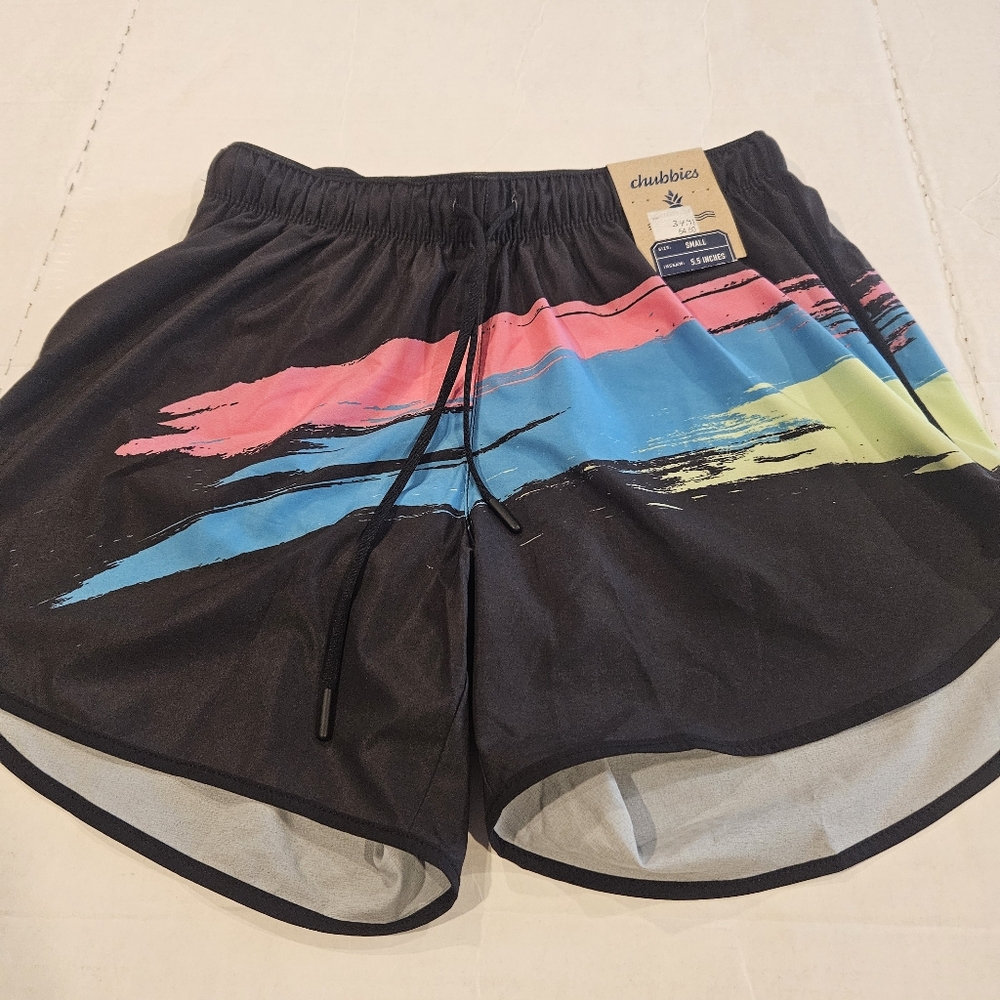 Chubbies,NWT, Running Shorts, The Living Colors,Small Men’s